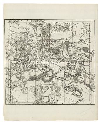 (CELESTIAL.) Pardies, Ignacius-Gaston. Complete set of six untitled celestial charts,